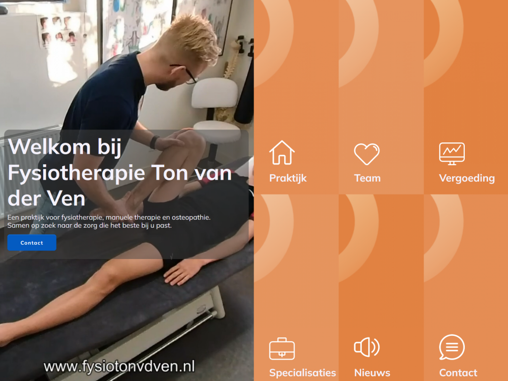 Website Fysiotherapie Ton v/d Ven Website Fysiotherapie Ton v/d Ven