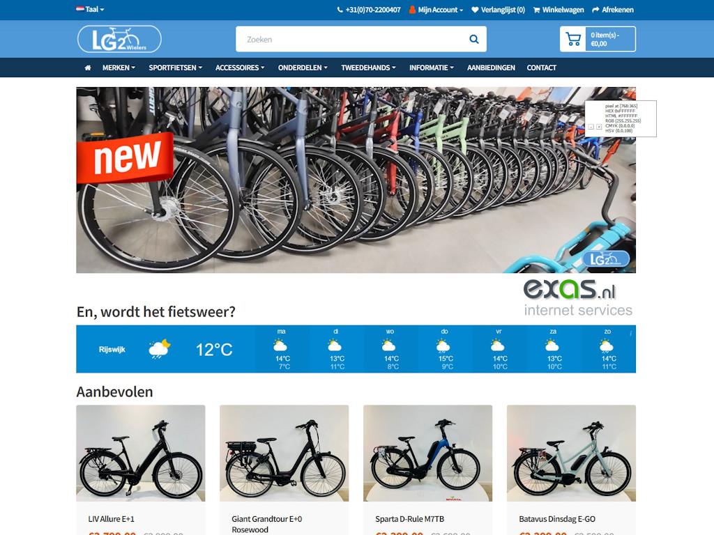 Nieuwe webshop voor LG2Wielers.nl Nieuwe webshop voor LG2Wielers.nl
