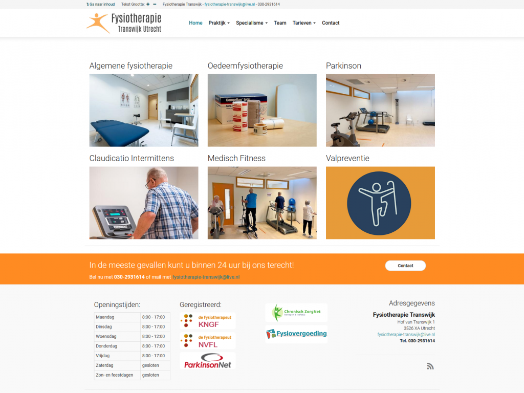 Website Fysiotherapie Transwijk Utrecht Website Fysiotherapie Transwijk Utrecht