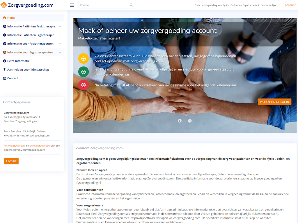Nieuwe website voor Zorgvergoeding.com Nieuwe website voor Zorgvergoeding.com
